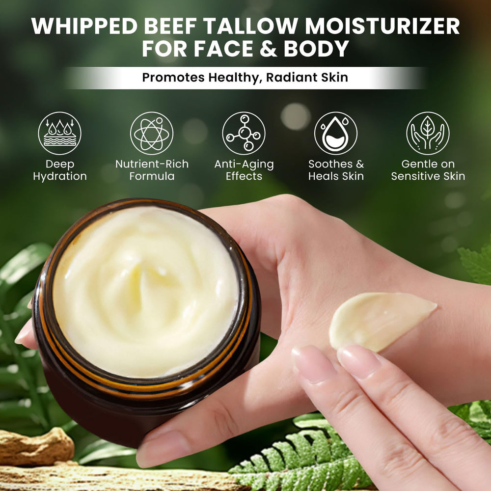 DIKAYI ingredients display with manuka honey and grass-fed tallow for natural nourishment