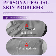 DIKAYI night cream beside ruler showing 1.76 fl.oz size for scale