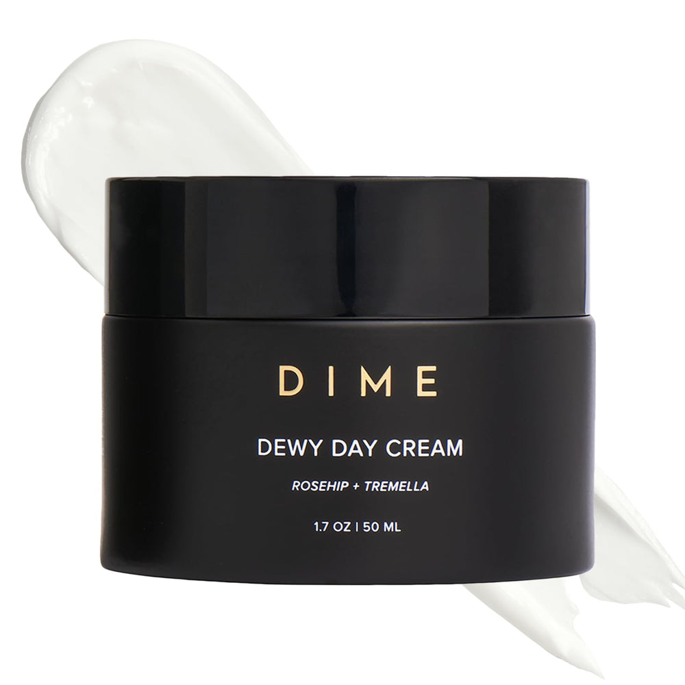 DIME front jar showing sleek packaging and easy-access moisturizer