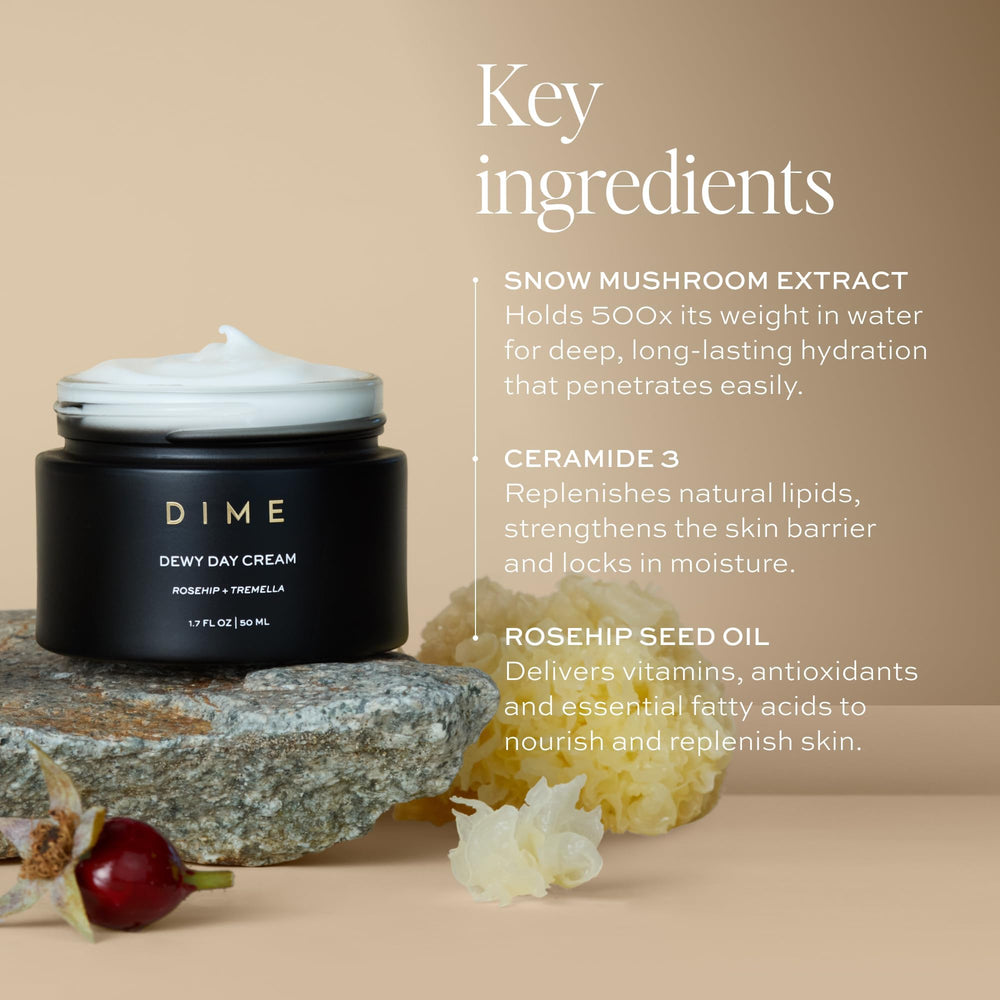 DIME cream being dispensed showing smooth application and absorption