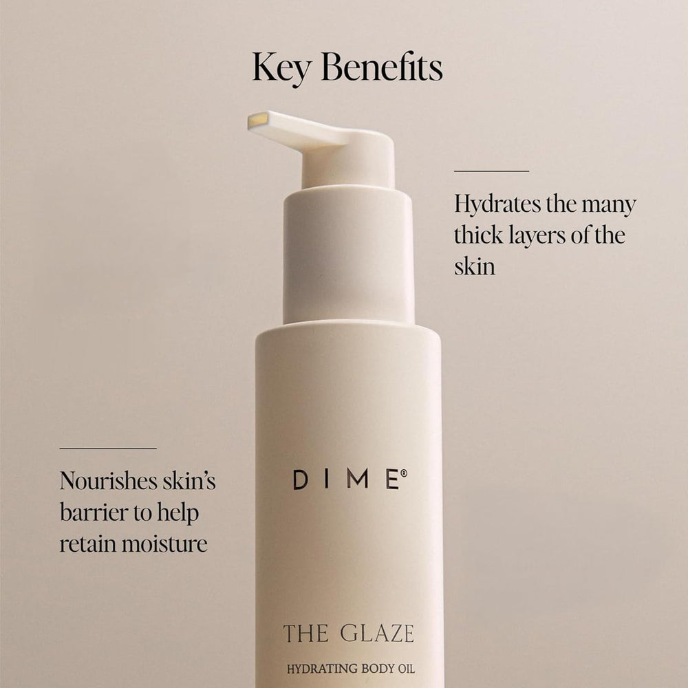DIME oil texture drop showing lightweight finish and quick absorption benefit