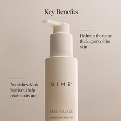 DIME oil texture drop showing lightweight finish and quick absorption benefit