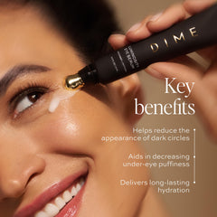 DIME close-up of lightweight serum texture highlighting quick absorption