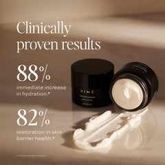DIME open jar revealing smooth cream texture for easy absorption benefit