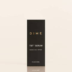 DIME TBT Serum near oils and botanicals highlighting nourishing formulation