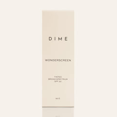 DIME label close-up highlighting 19% zinc oxide and clean ingredients