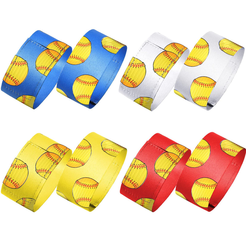Dingion front packaging showing eight softball sleeve holders and color variety for team use