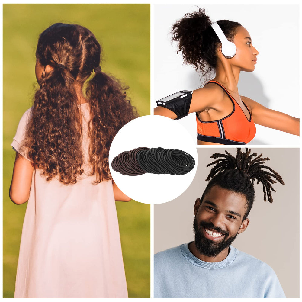 Dingion tied long hair side profile showing comfortable gentle tension