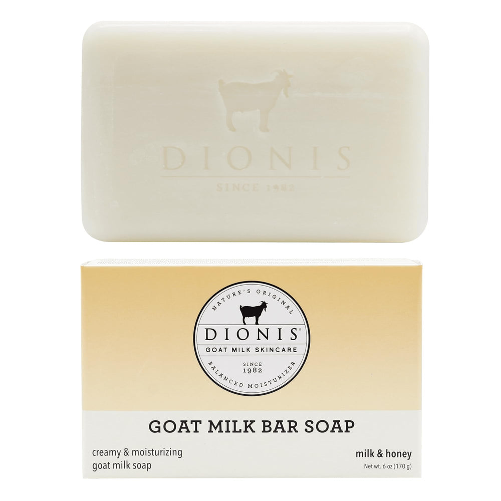 Dionis front packaging showing Milk & Honey bar and brand for clear identification