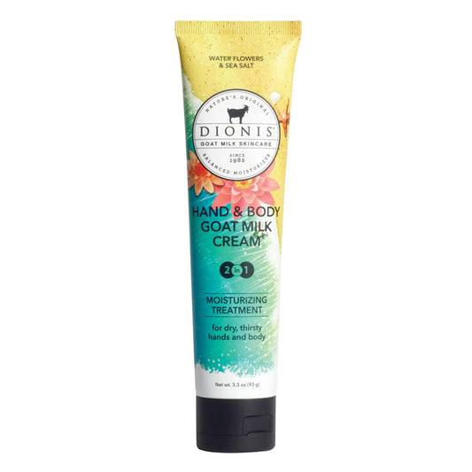 Dionis goat milk lotion front packaging showing tube and scent