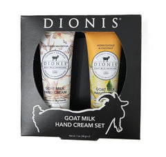 Dionis front packaging showing both 1 oz tubes with clear scent labels and travel benefit