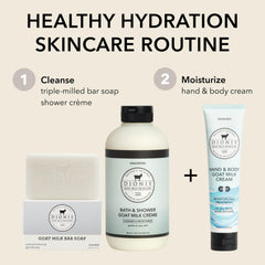 Dionis lotion in a travel pouch ready for trips and on-the-go hydration