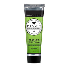 Dionis front tube showing verbena cream scent and travel size benefit