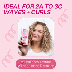 Dippity Do before and after curls showing reduced frizz and enhanced definition