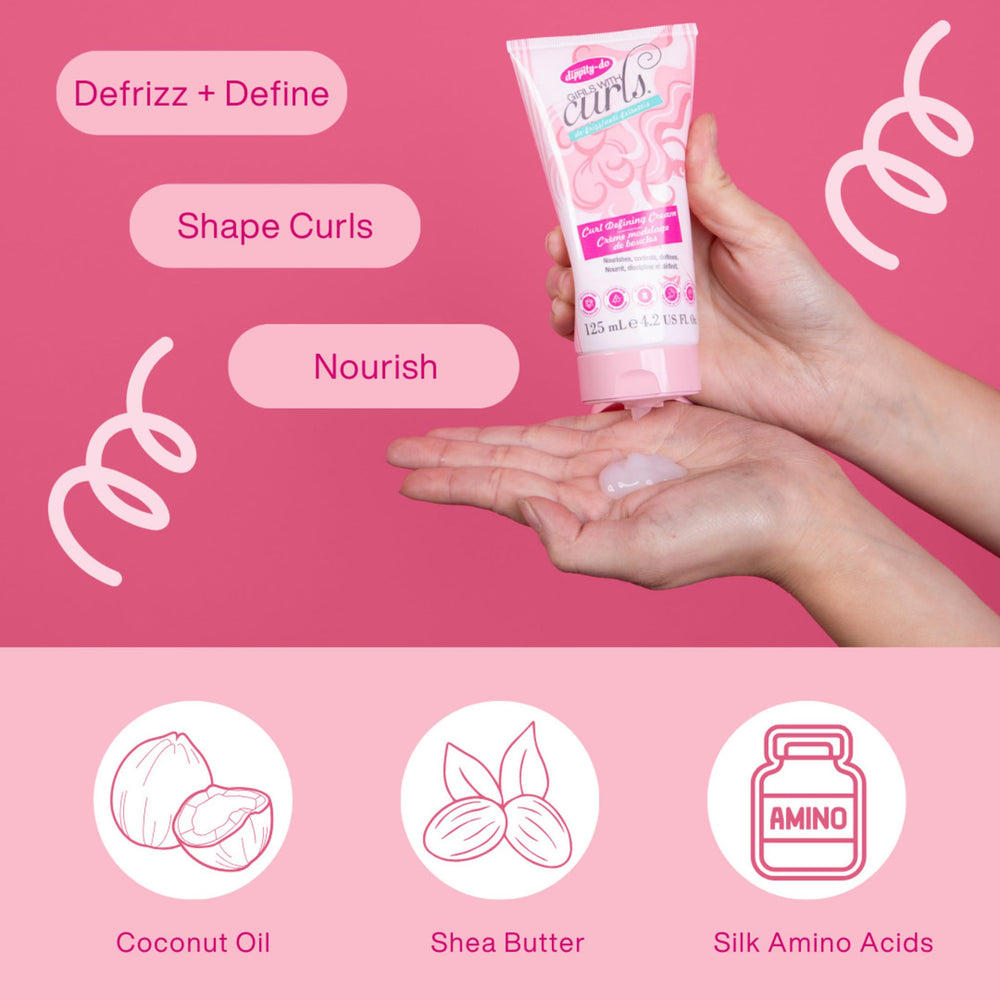 Dippity Do cream texture swirled in jar highlighting smooth application benefit