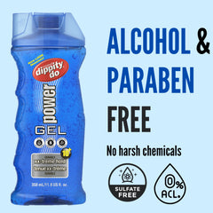 Dippity Do label detail showing UV filter and clean formula benefits