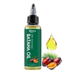Discoliner bottle front view showing natural Batana oil branding and purity benefits