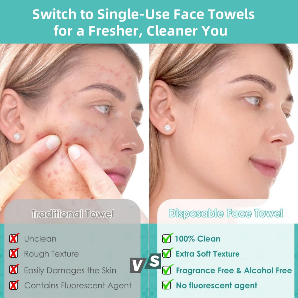 Ditoi towel held in hand to show 7.8x8.7 inch scale and convenient size
