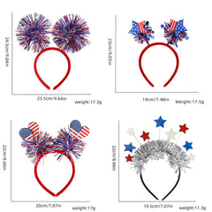 DIUEWOW group wearing headbands at party illustrating coordinated patriotic celebration