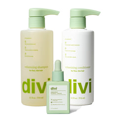 Divi bundle front packaging showing full three-piece set and benefit of volume
