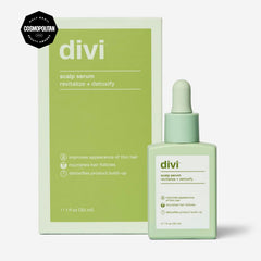 divi scalp serum dropper applying precise drops to scalp for targeted treatment