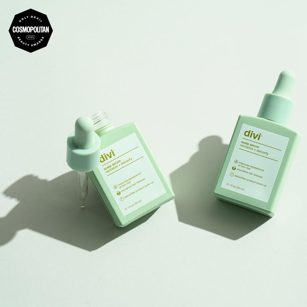 divi scalp serum dropper close-up highlighting precise application control