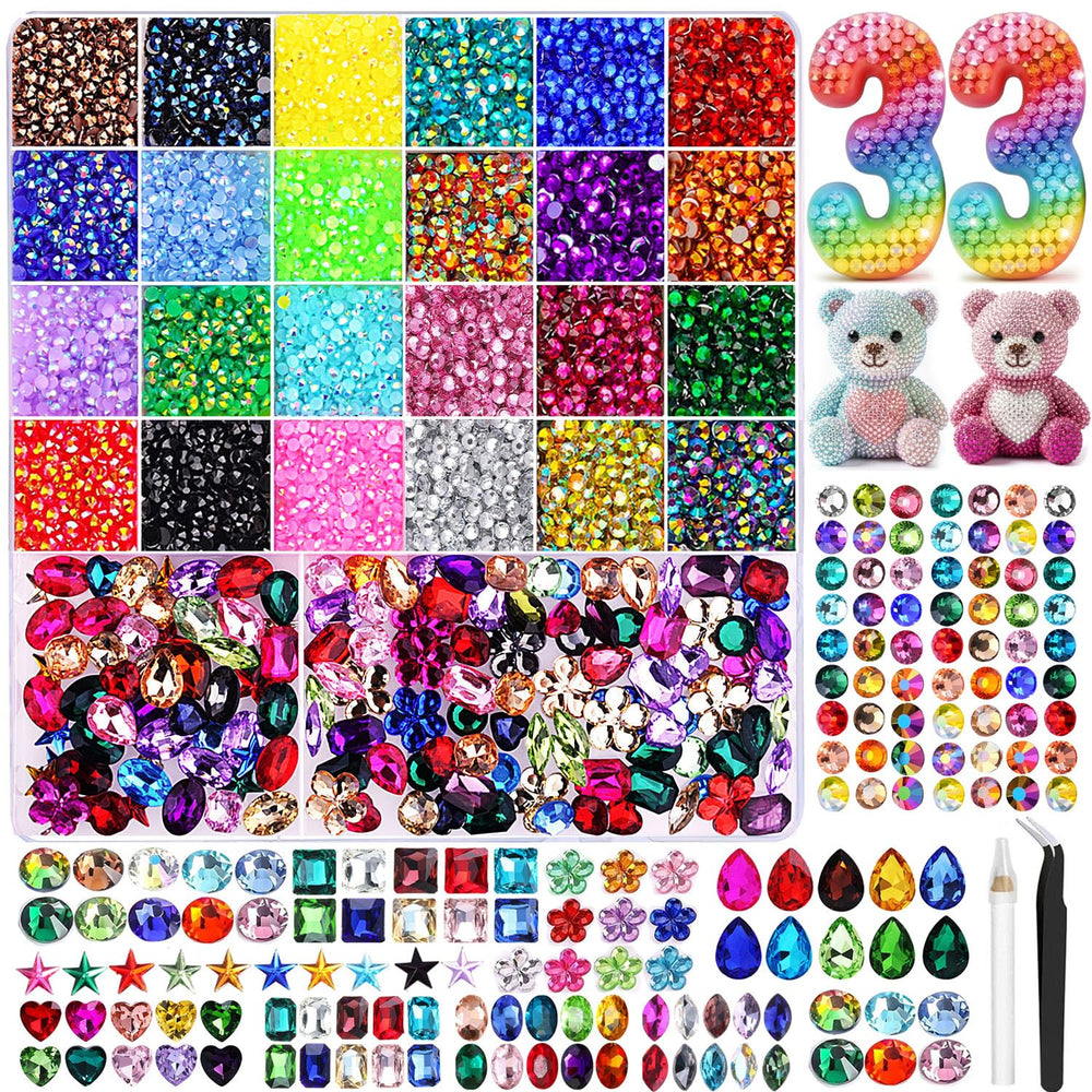 DIYCICO front packaging view showing full multicolor rhinestone kit for crafting
