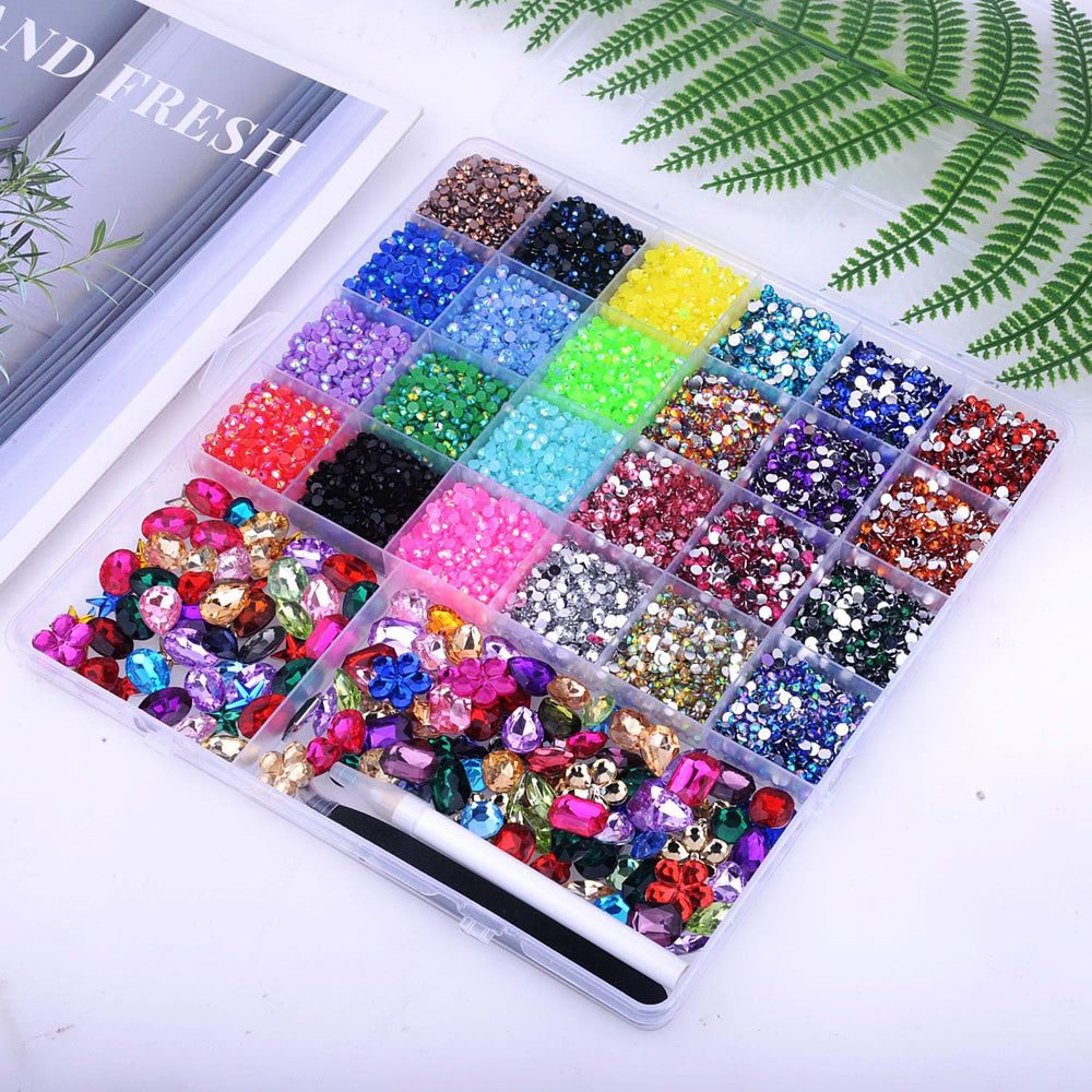 DIYCICO decorated tumbler with gems showing colorful, durable craft finish