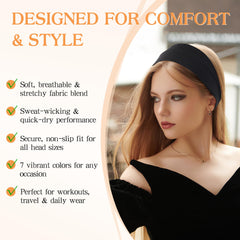 DiyJibb headband worn during yoga pose showing sweat control
