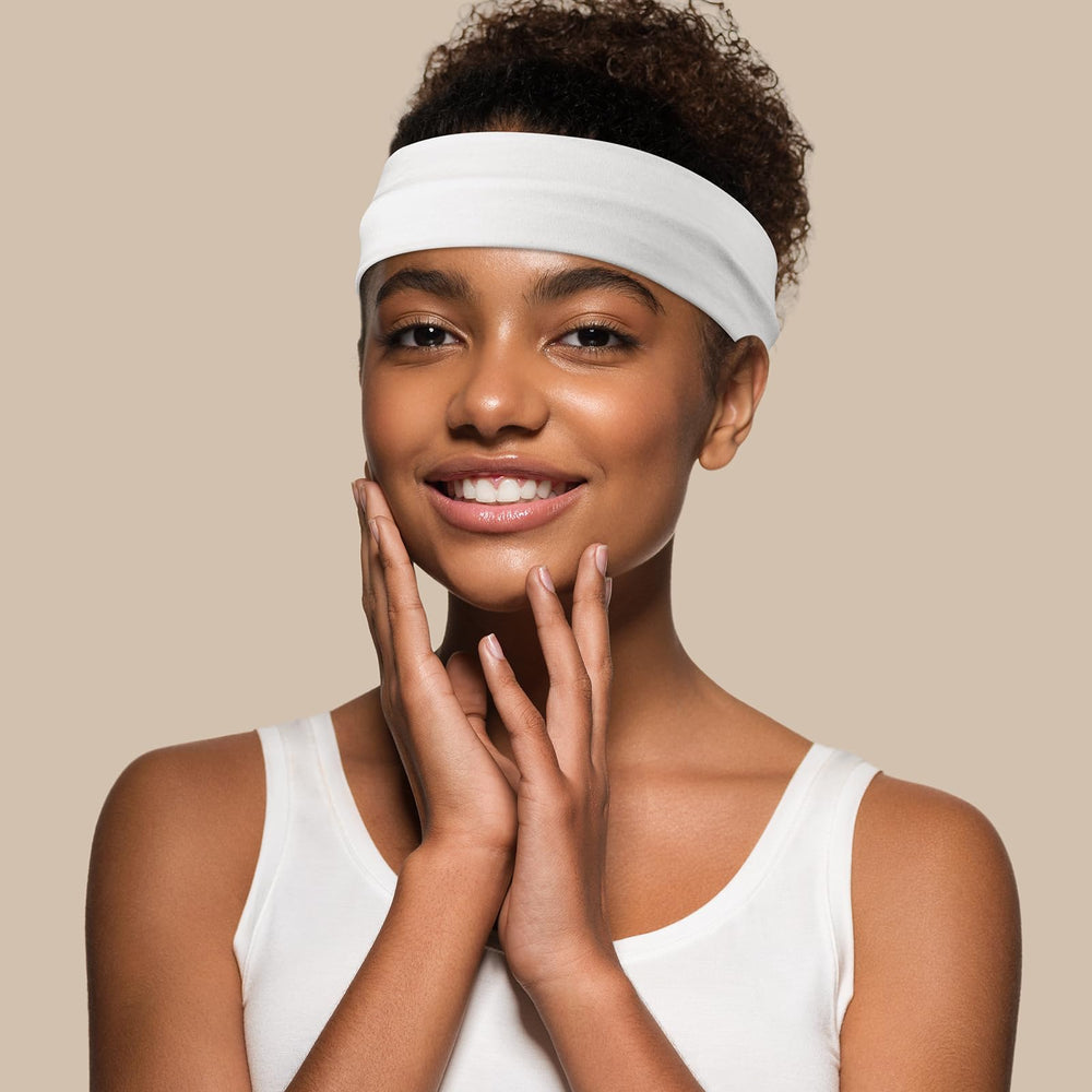 DiyJibb in skincare routine protecting hairline while applying products