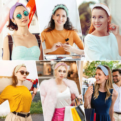 DiyJibb model wearing headband in lifestyle setting showing easy everyday styling
