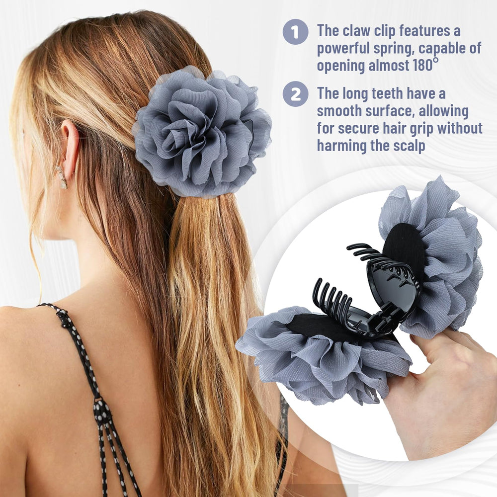 Dizila hair claw securing a bun shows reliable updo hold