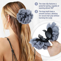 Dizila hair claw securing a bun shows reliable updo hold