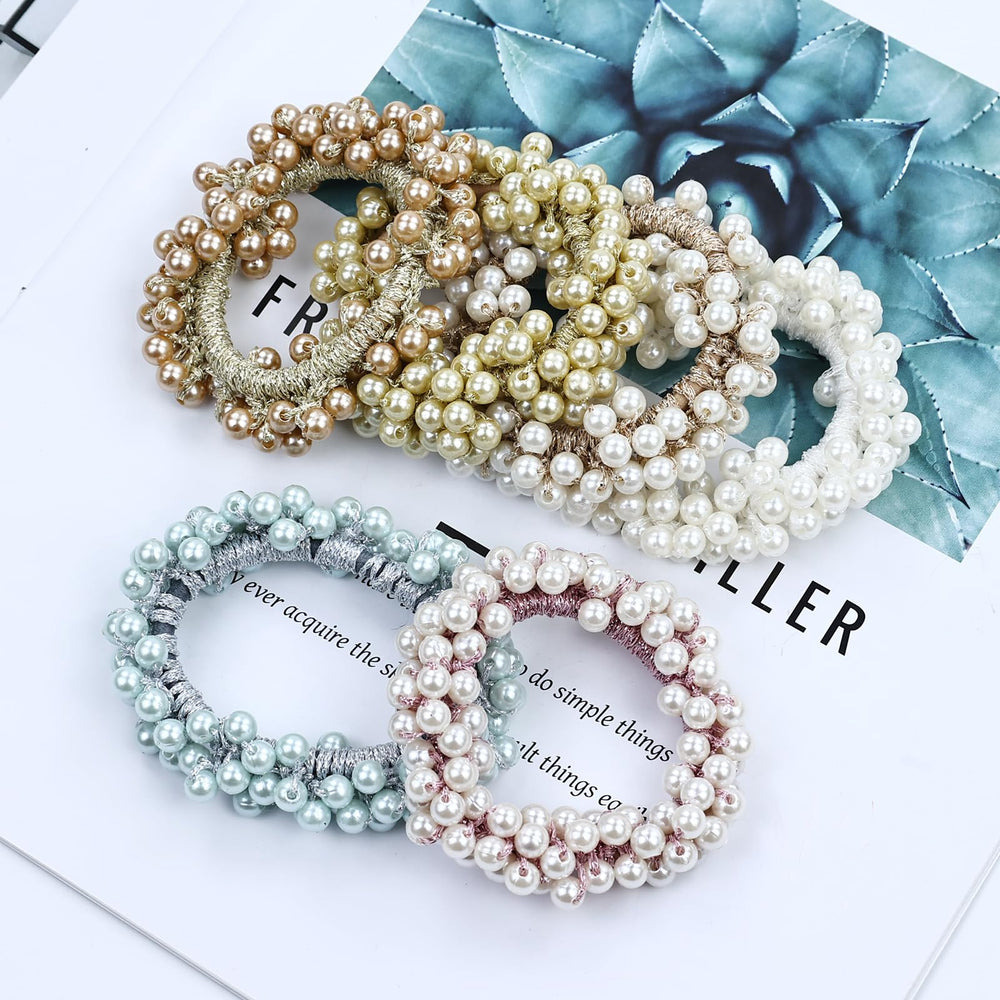 Dizila open gift-style box with packed pearl hair ties ready to present
