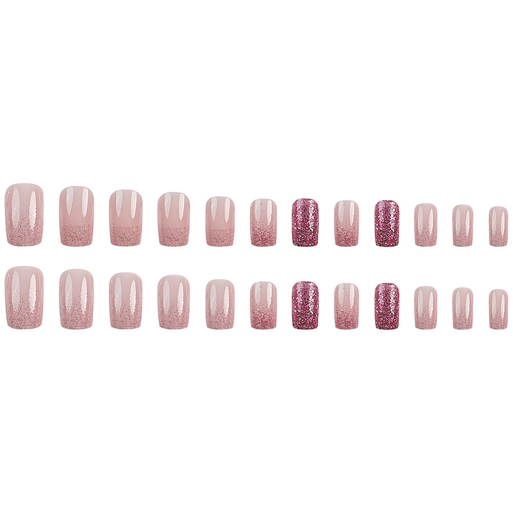 DJAIOD press-on nails in hand demonstrating application ease and natural look