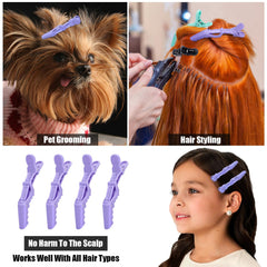 Dkpyt clips securing hair during styling showing faster neat sections