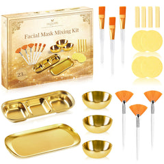DLUGOPIS full kit laid out showing all 23 pieces for organized facial prep