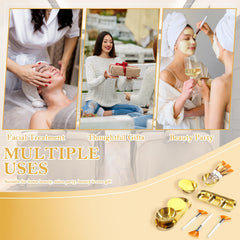 DLUGOPIS small gold serving tray holding brushes for tidy workstation setup
