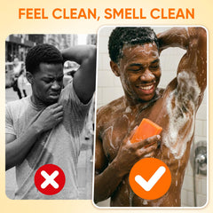 DLWUEN soap being used underarm to reduce odor and boost confidence