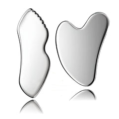DLYAUA front view of two-piece gua sha set showing sleek packaging and tools, ideal for gifting