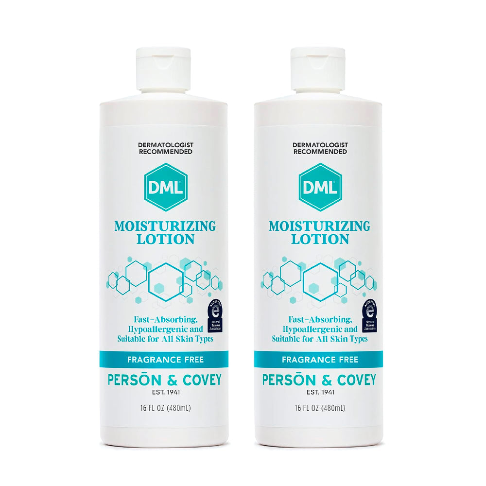 DML front packaging 16 oz pump showing product and easy dispensing benefit