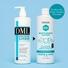 DML pump dispenser in use demonstrating quick, controlled lotion release