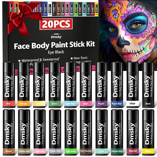 Dmsky front packaging showing 20 eye black sticks and variety benefit visibility