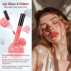 Dmsky texture detail of glossy drop, lightweight moisturizing finish