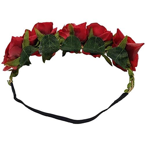 DNHCLL floral headband worn by model outdoors adding romantic styling