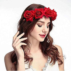 DNHCLL rose wreath beside ruler showing 50cm girth for accurate sizing