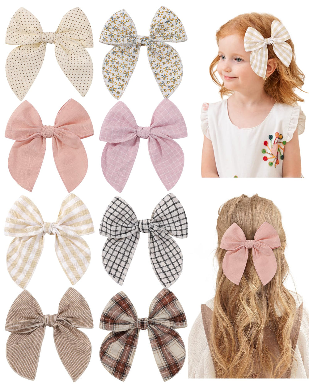 doboi front view of eight colorful grid bows, shows variety and gift-ready appeal