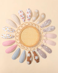 doboi flat lay showing assorted floral prints for versatile styling