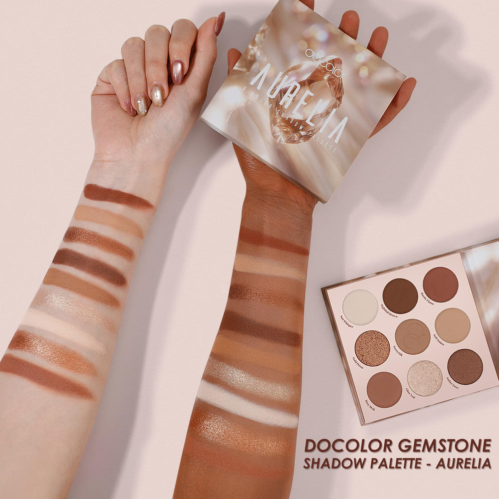 docolor Aurelia lid application demonstration showing how shimmer boosts eye dimension