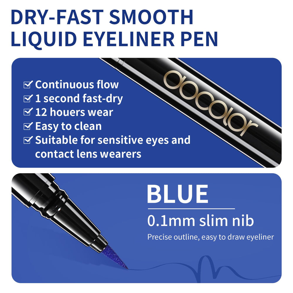 docolor ink swirl on white showing rich blue pigment and smooth texture